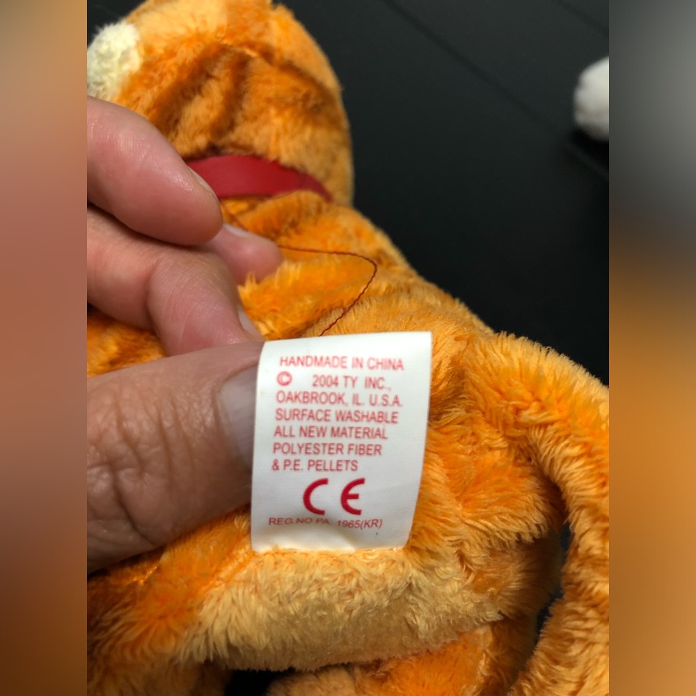 Ty Orange Plush Cat Toy - Soft Collectible Stuffed Animal - Picture 10 of 11